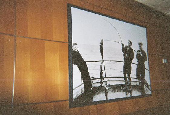 Babe Ruth and Lou Gehrig fishing.