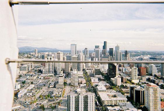 City view from the Space Needle.