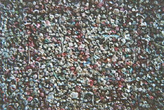 The Gum Wall closeup.