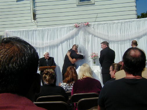 The giving of the bride.
