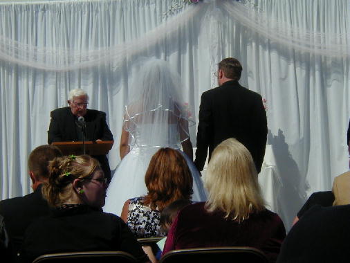 The pronouncement of marriage.