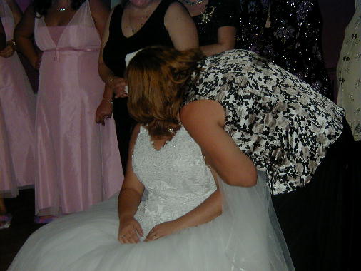 A motherly kiss.