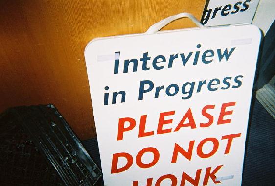 Interview in progress.