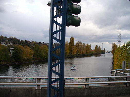 View of locks from Fremont Bridge.