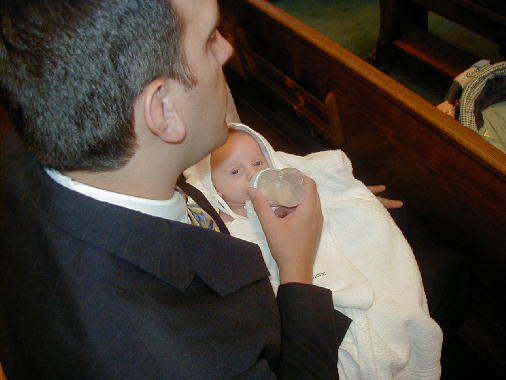 Feeding time after the liturgy.