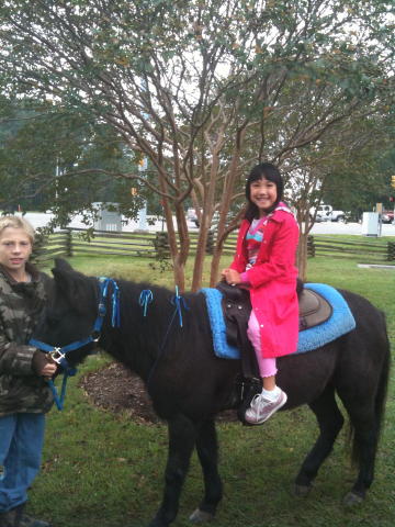 Eileen gets a real horse ride.