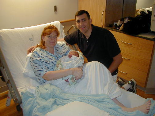 Michael with his proud parents.