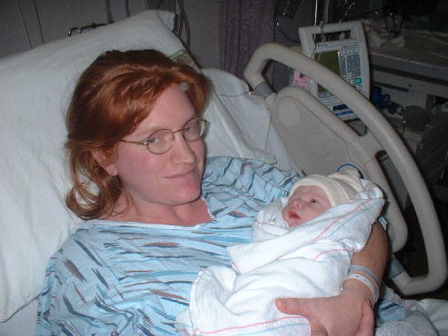 Safe in Mommys arms.