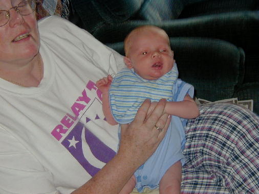 Is Grammie asleep or did she close her eyes for the picture?