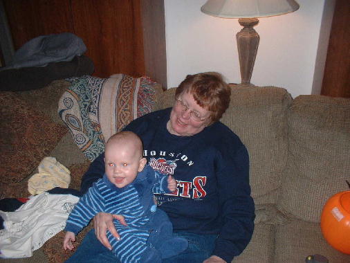 Grammie telling Michael a story.