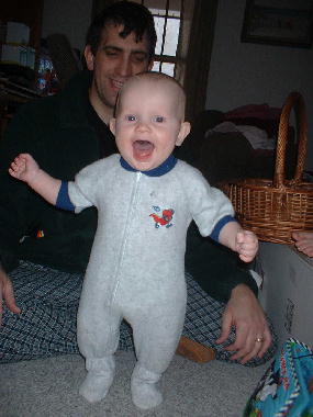 Michael takes his first steps.