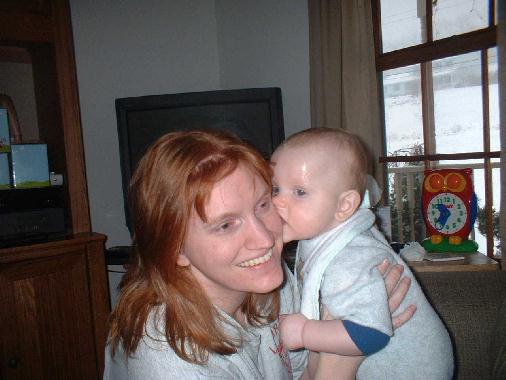 Jen gets a kiss.