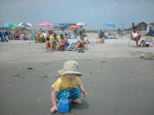 The start of a sand castle.