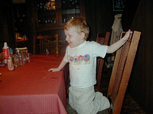 Michael singing to Grammie.