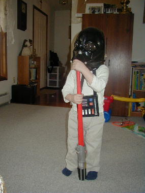 An early picture of Darth Vader.