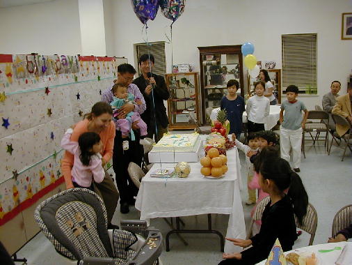 Everyone helped blowout the candles.