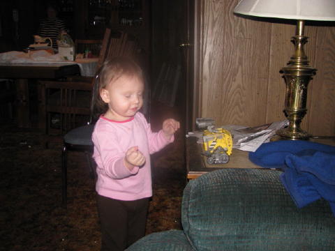 Anna dances along with Wall-e.