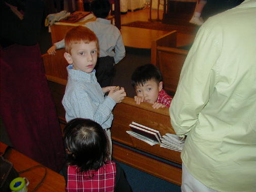 Alec and Charles are impressed by the ceremony.