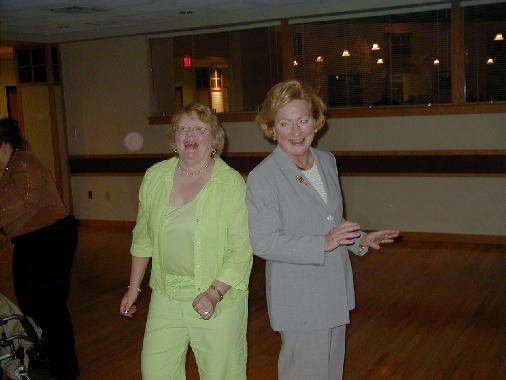 Grammie and Cathy "get down".