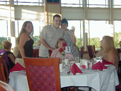 Phil and Carmen greet table 5.
