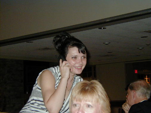 Carmen talking to Mary Keer traveling nurse.