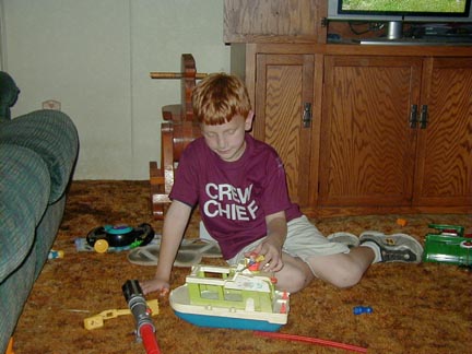 Charles takes a break before Grammie gets her turn.