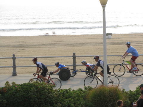 Some wheelchair competitors