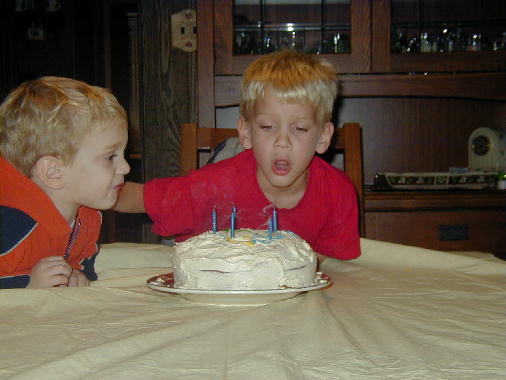 Blow out the candles.
