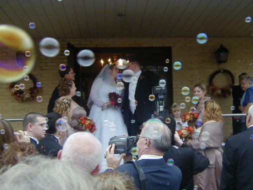 Bubbles and kisses.
