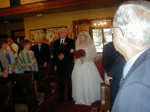 Here comes the bride.
