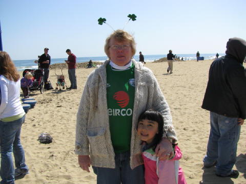 Grammie showing her Irish pride.