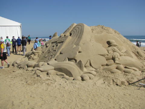 The Shamrock sand sculpture.