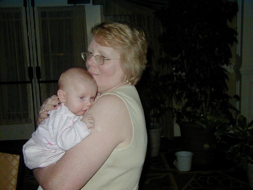 Anna dances with Grammie.