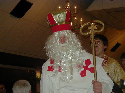 St. Nicholas gives his blessing.