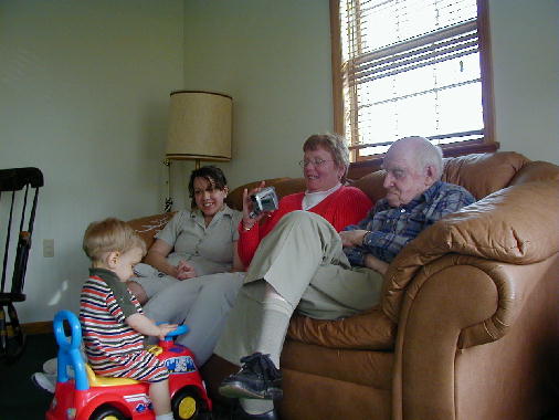 Grammy gets a video of the first ride.